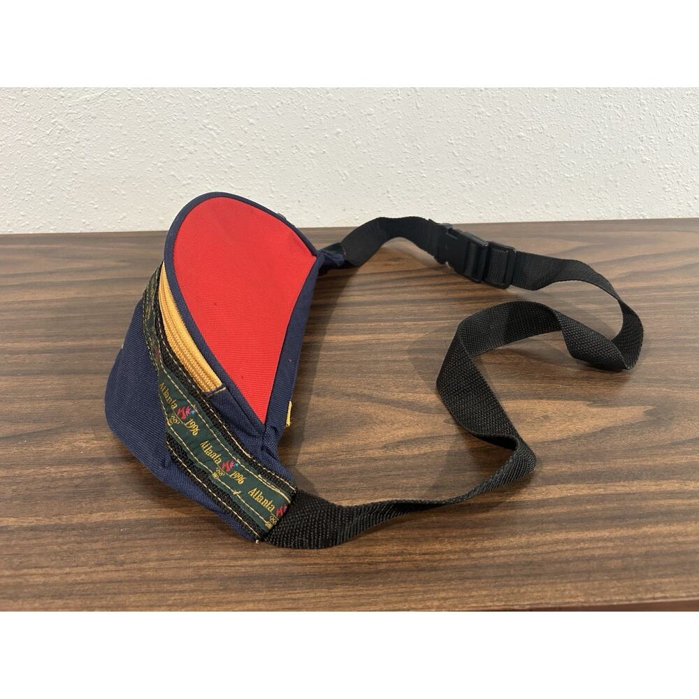 VINTAGE 1996 USA Atlanta Olympics Fanny Pack Multi Colorblock Waist Bag - Picture 2 of 9